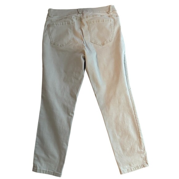 Democracy Absolution Pants Womens Petite 10P Beige Khaki Straight Leg - Picture 2 of 6